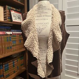 Mountain Lake Tan Shearling Vest